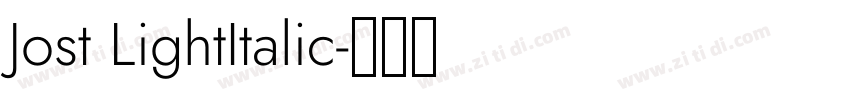 Jost LightItalic字体转换